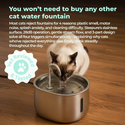Sleepure™ - The Only Fountain For Cats Who've Rejected Everything